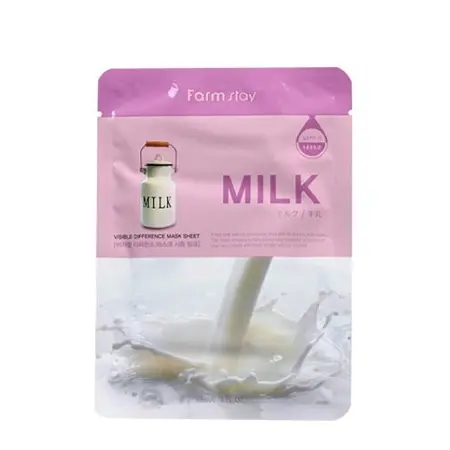 FARMSTAY Маска тканевая с молочными протеинами для лица / VISIBLE DIFFERENCE MASK 23 мл - 1