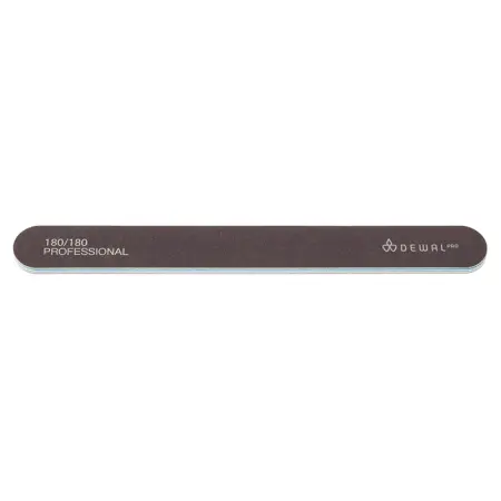 DEWAL PROFESSIONAL Пилка для ногтей прямая черная 180/180 18 см - 1