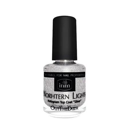 INM Сушка-закрепитель лака голографическая, серебро / Northern Lights Silver 15 мл - 1