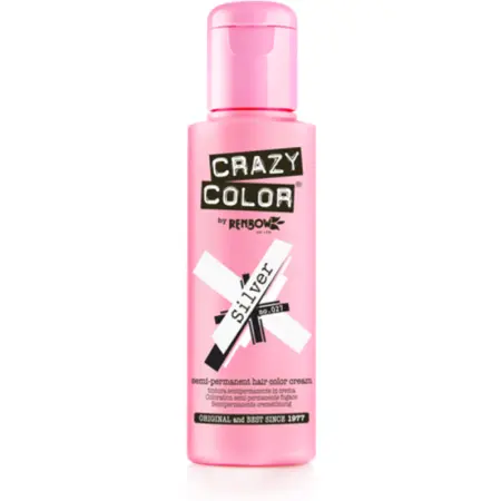 CRAZY COLOR Краска для волос, серебряный / Crazy Color Silver 100 мл - 2