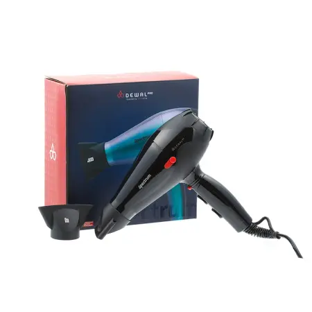 DEWAL PROFESSIONAL Фен Spectrum черный, ионизация, 2 насадки, 2200 Вт - 9