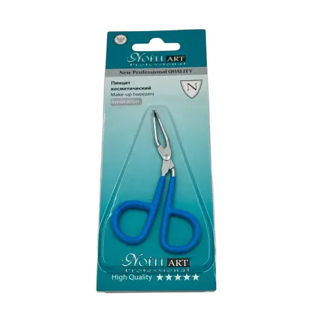 NOELL ART Professional Пинцет-ножницы для бровей голубой - 4