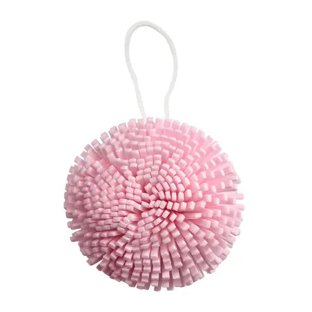 SOLOMEYA Мочалка спонж для тела, розовая / Bath Sponge pink 1 шт - 1