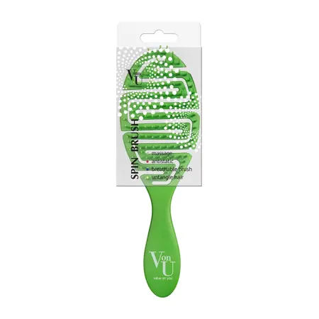 VON-U Расческа для волос, зеленая / Spin Brush Green - 4