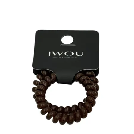 IWOU PROFESSIONAL Резинка пружинка Глянец коричневая 2шт - 1