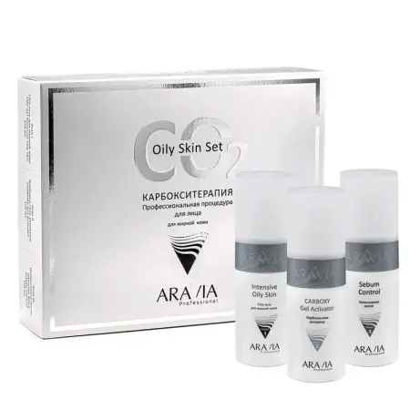 ARAVIA Professional Набор карбокситерапии CO2 Oily Skin Set для жирной кожи лица, 150 мл. х 3 шт. - 3