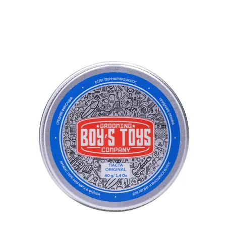 BOY S TOYS Паста для укладки волос средней фиксации с низким уровнем блеска / Boy s Toys Original 40 мл - 1