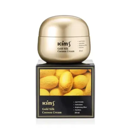 KIMS Крем антивозрастной для лица с протеинами кокона шелкопряда / Kims Gold Silk Cocoon Cream 50 мл - 3