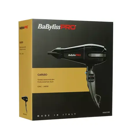 BABYLISS PRO Фен BaByliss Pro Caruso черный, ионизация, 2 насадки 2400 Вт - 11