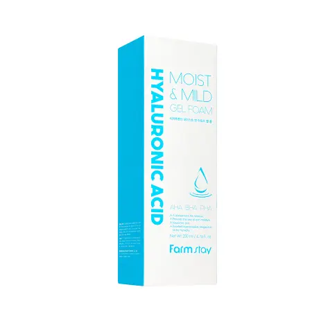 FARMSTAY Гель-пенка для лица с AHA-кислотами и гиалуроновой кислотой / Hyaluronic Acid Moist & Mild Gel Foam 200 мл - 2