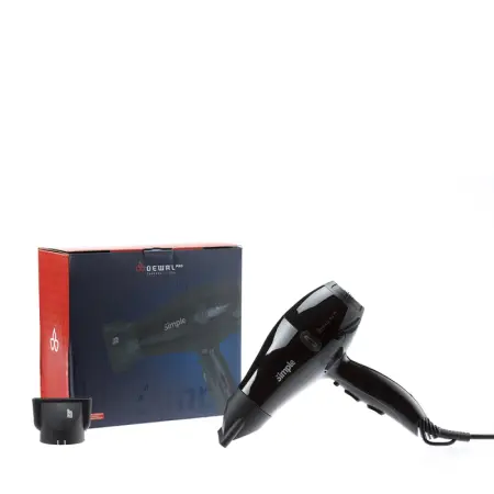 DEWAL PROFESSIONAL Фен Simple черный, ионизация, 2 насадки, 2000 Вт - 8