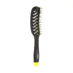 Щетка массажная Banana black прямоугольная, продувная, узкая, пластиковый штифт, 8 рядов